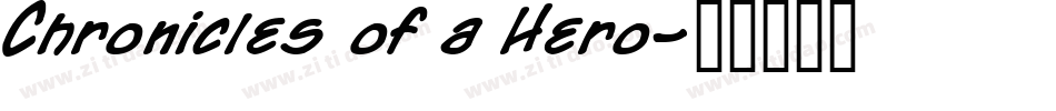 Chronicles of a Hero字体转换